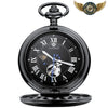 Le Balancier - Montre Gousset Mécanique Chasseur Open Heart - Noir - Gousset-heritage