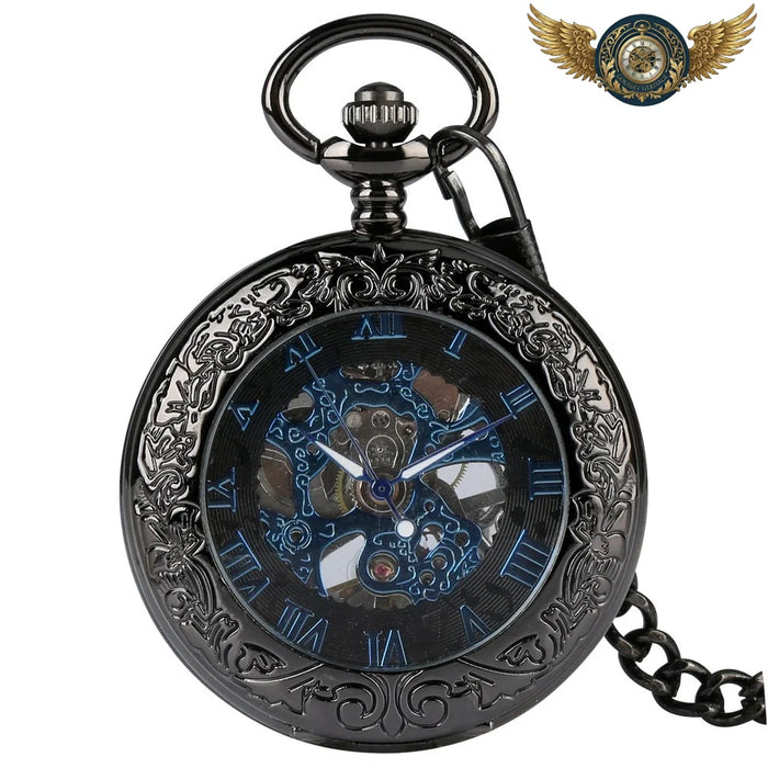 Le Baron Noir - Demi-Chasseur Mécanique Squelettée 47mm - Noir - Gousset-heritage