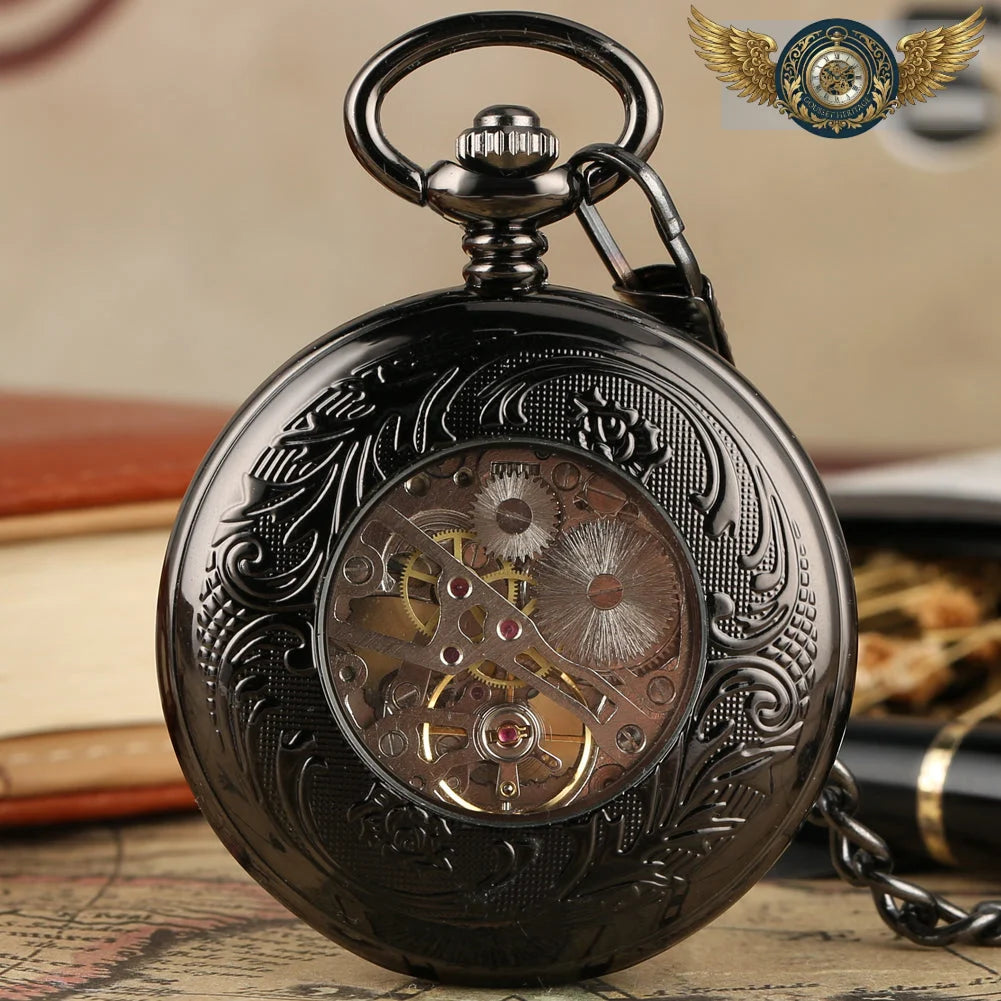 Le Baron Noir - Demi-Chasseur Mécanique Squelettée 47mm - Vue 3 - Gousset-heritage