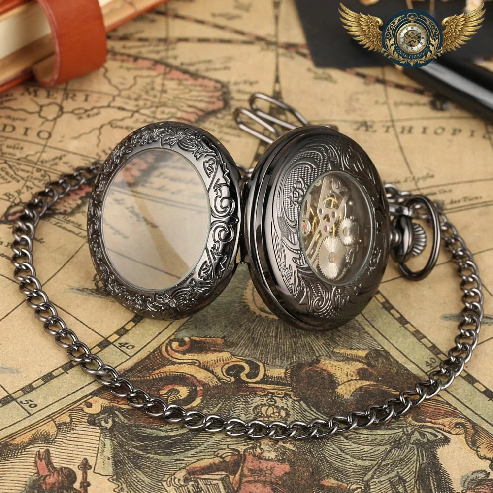 Le Baron Noir - Demi-Chasseur Mécanique Squelettée 47mm - Vue 5 - Gousset-heritage