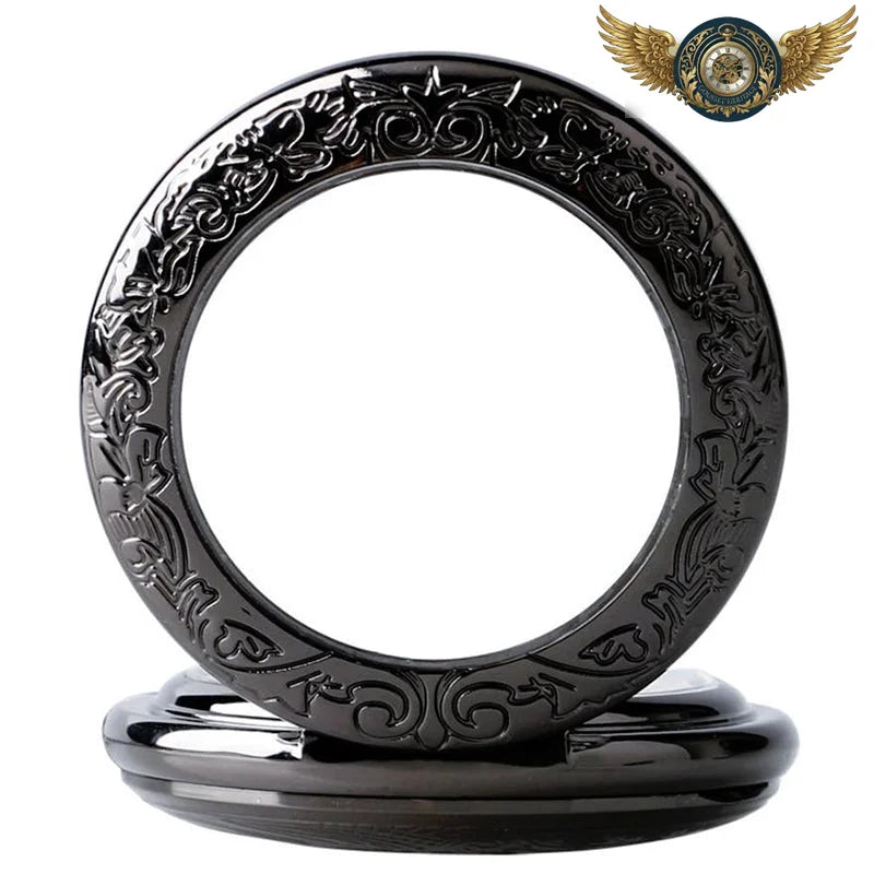 Le Baron Noir - Montre Gousset Automatique Squelette Half-Hunter - Vue 5 - Gousset-heritage