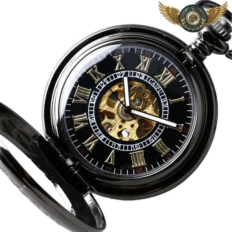 Le Baron Noir - Montre Gousset Automatique Squelette Half-Hunter - Vue 6 - Gousset-heritage