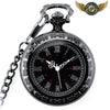 Le Baroque | Montre de Poche Quartz Cadran Ouvert Gravé - Noir - Gousset-heritage