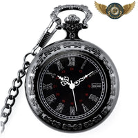 Le Baroque | Montre de Poche Quartz Cadran Ouvert Gravé - Gousset-heritage