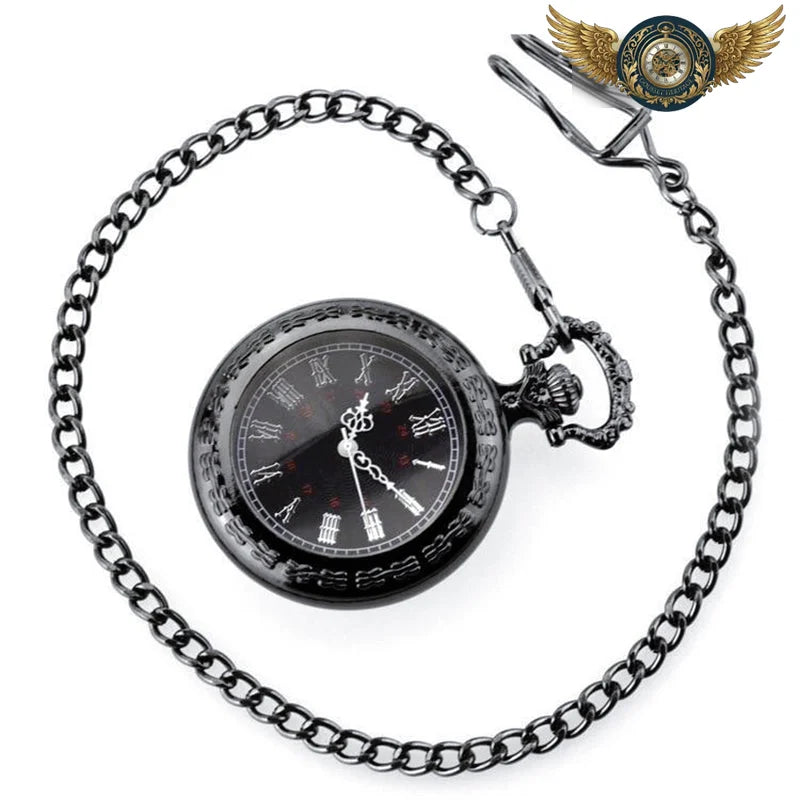 Le Baroque | Montre de Poche Quartz Cadran Ouvert Gravé - Vue 3 - Gousset-heritage