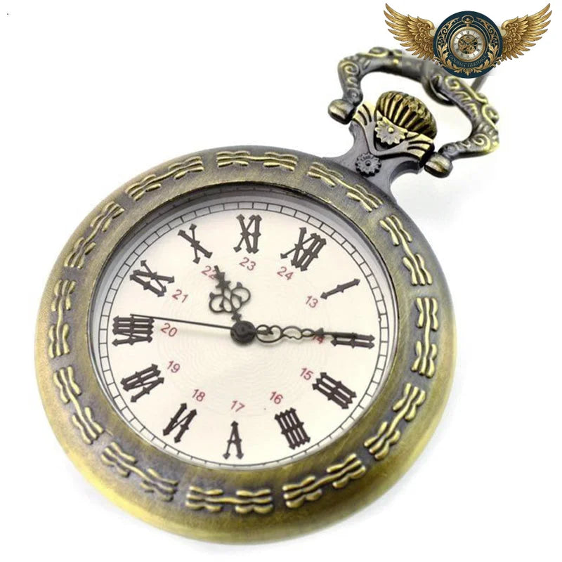 Le Baroque | Montre de Poche Quartz Cadran Ouvert Gravé - Vue 7 - Gousset-heritage