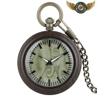 Le Bûcheron Chic - Montre Gousset Open-Face Bois Ébène - Gousset-heritage