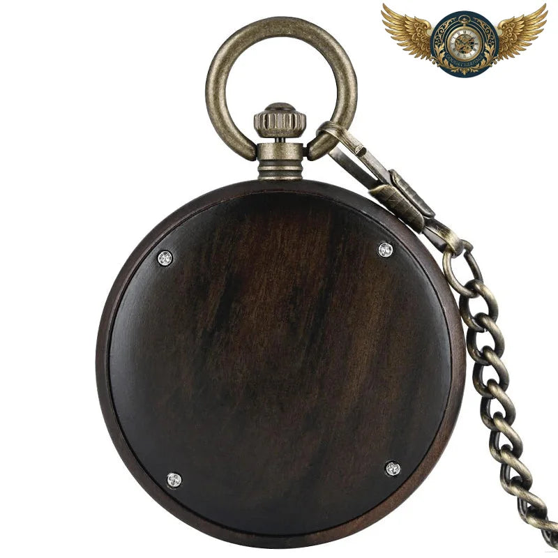 Le Bûcheron Chic - Montre Gousset Open-Face Bois Ébène