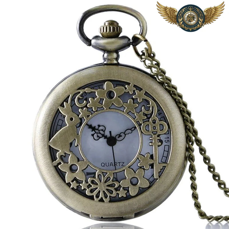 Le Cabinet - Montre Gousset Demi-Chasseur Quartz Bronze Antique - Vue 2 - Gousset-heritage