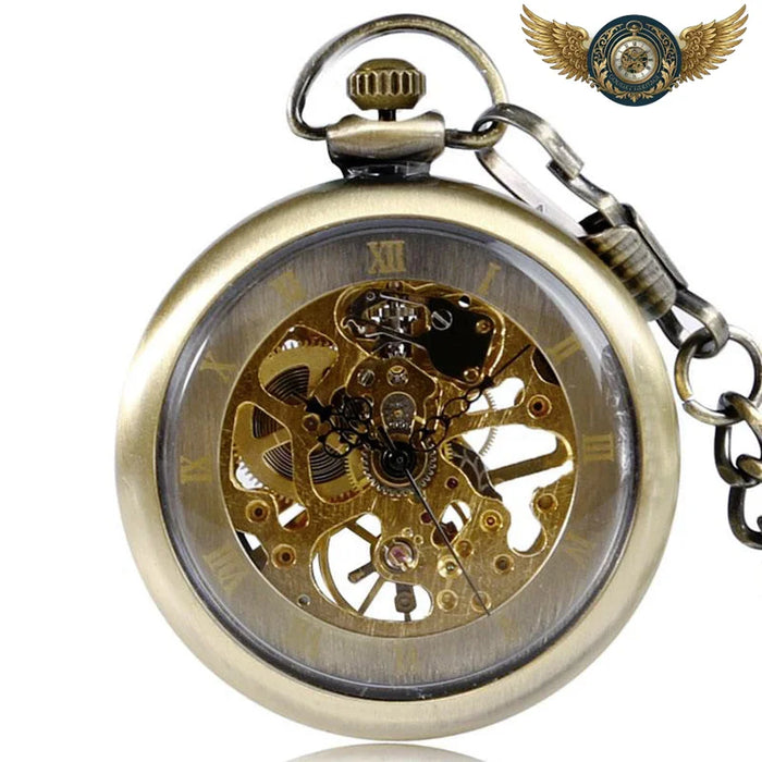Le Cabinet - Montre Gousset Squelette Mécanique Bronze Vieilli - Vue 1 - Gousset-heritage
