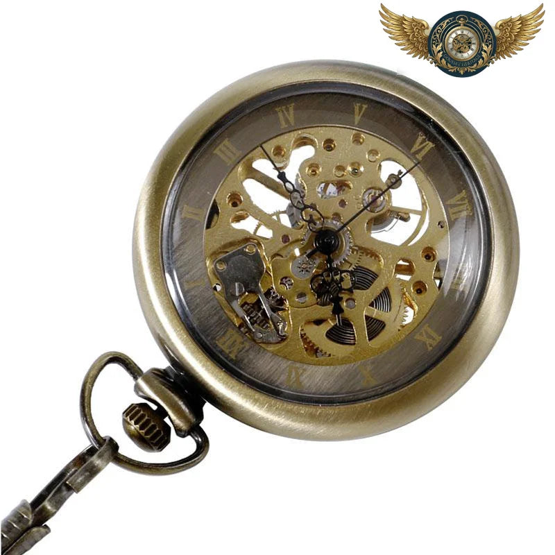 Le Cabinet - Montre Gousset Squelette Mécanique Bronze Vieilli - Vue 3 - Gousset-heritage