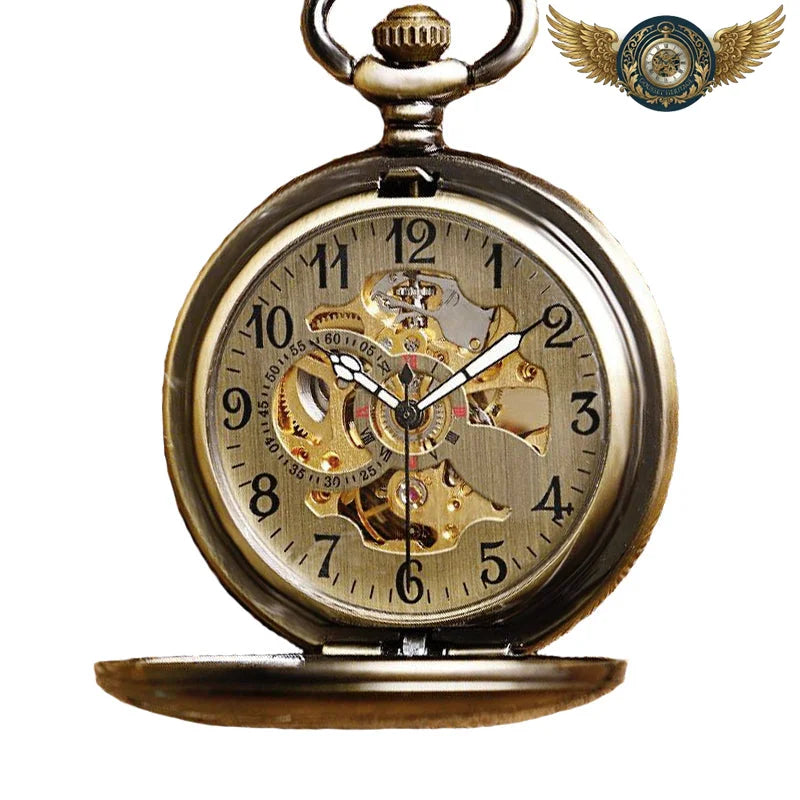 Le Cabinet - Montre à Gousset Demi-Chasseur Squelette Bronze