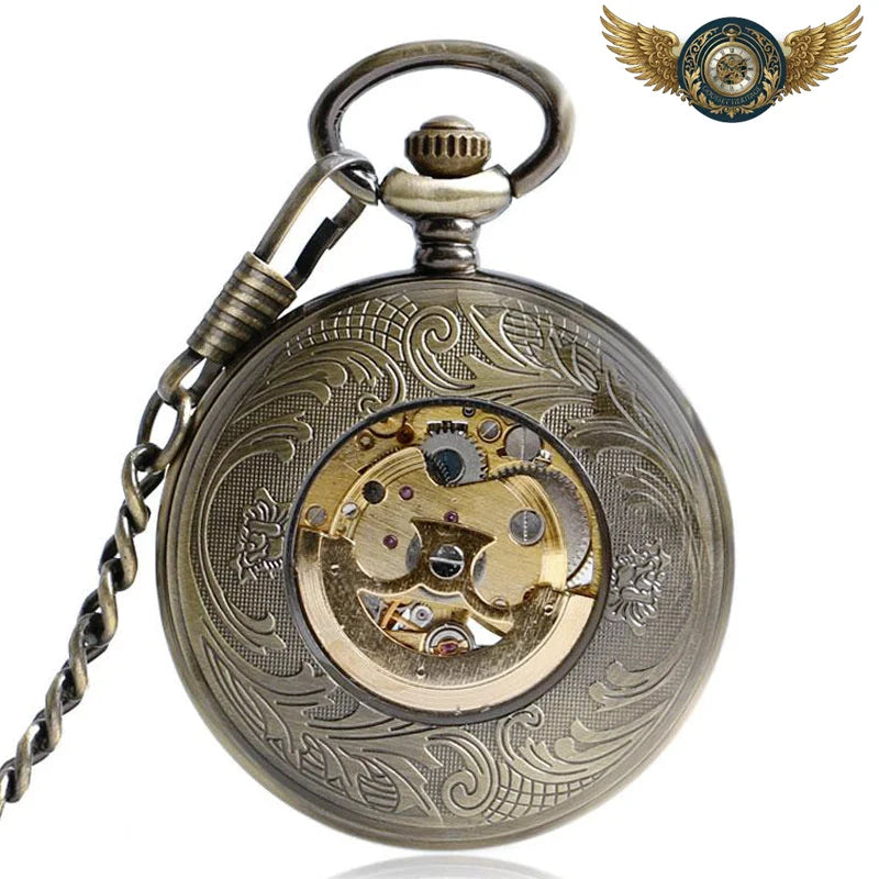 Le Cabinet - Montre à Gousset Demi-Chasseur Squelette Bronze - Vue 3 - Gousset-heritage