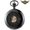 Le Cabinet Curieux - Montre Gousset Full Hunter Squelette Mécanique - Noir - Gousset-heritage