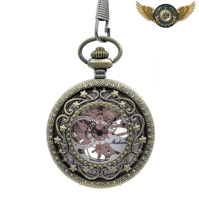 Le Cabinet | Montre Gousset Mécanique Demi-Chasseur Bronze - Vue 1 - Gousset-heritage
