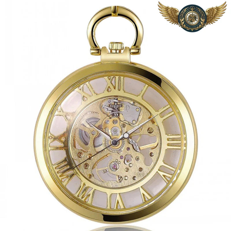 Le Cabinet | Montre Gousset Squelettée Mécanique 47 mm - Or - Gousset-heritage