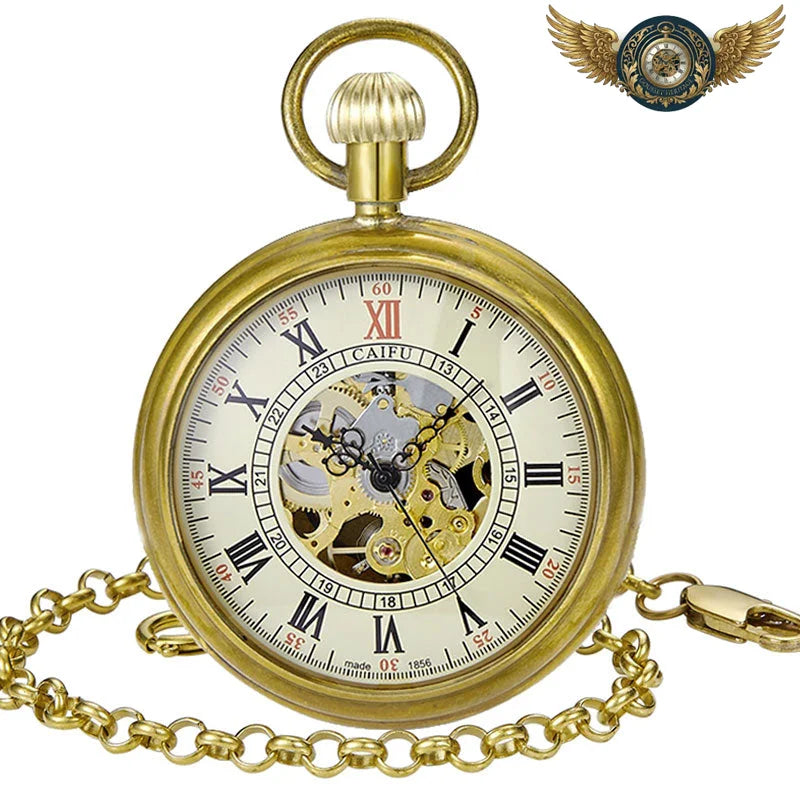 Le Cabinet de Curiosité - Montre Gousset Squelette Bronze Patiné - Vue 2 - Gousset-heritage