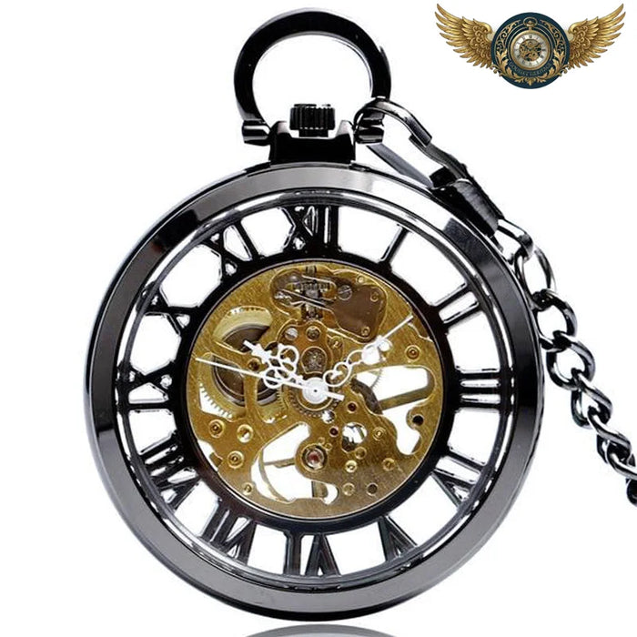 Le Calibre Révélé - Montre Gousset Squelette Mécanique 48mm - Noir - Gousset-heritage