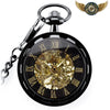 Le Calibre Visible - Montre Gousset Squelette Mécanique 50mm - Noir - Gousset-heritage