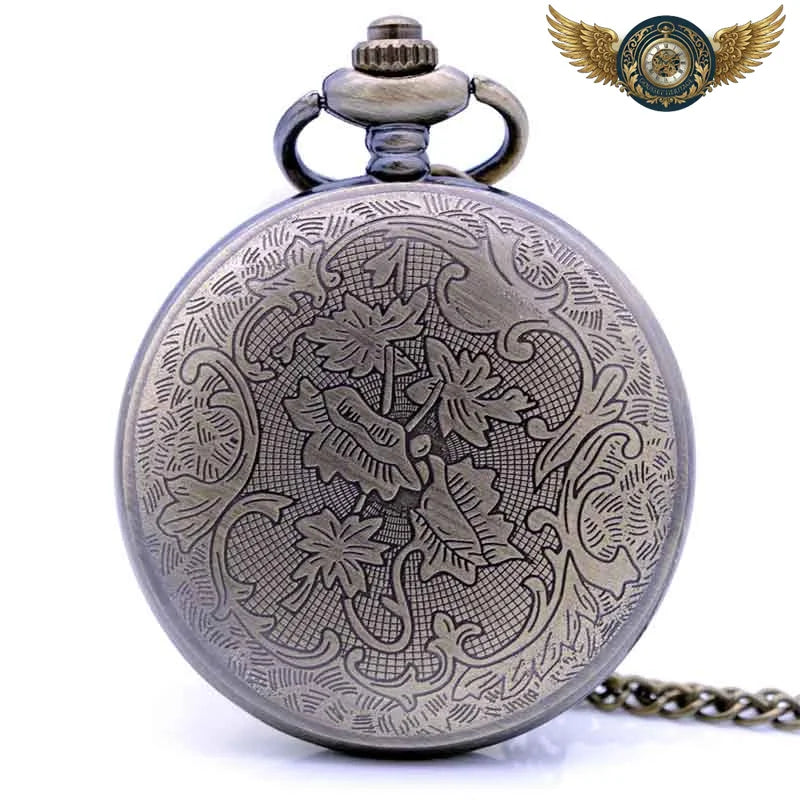 Le Capitaine - Montre Gousset Steampunk Bronze Patiné Quartz - Vue 3 - Gousset-heritage