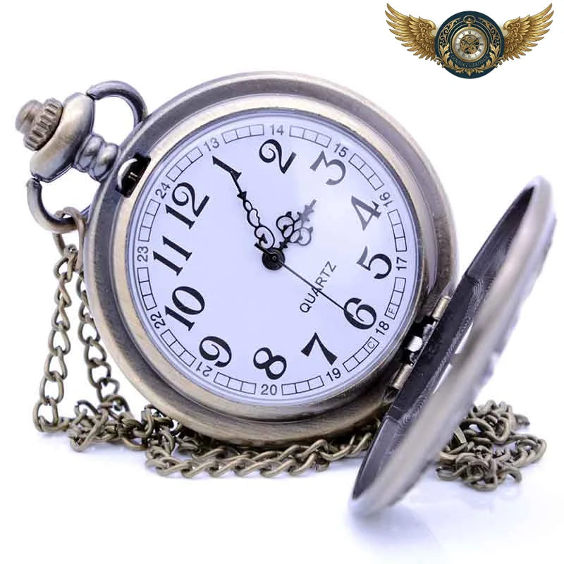 Le Capitaine - Montre Gousset Steampunk Bronze Patiné Quartz - Vue 6 - Gousset-heritage