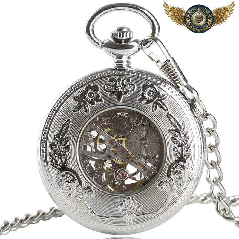 Le Céleste - Montre de Poche Demi Chasseur Mécanique Bleu Cobalt - Vue 3 - Gousset-heritage