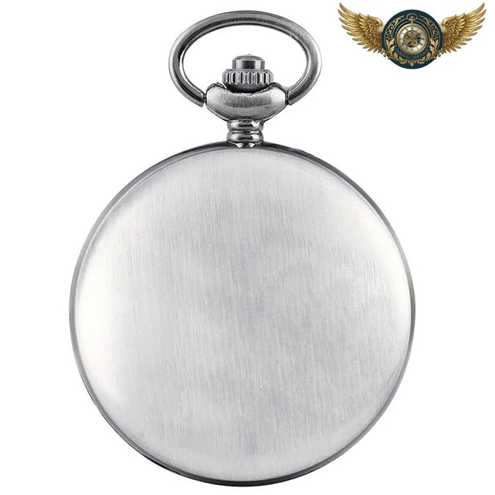 Le Chasseur Quartz | Montre de Poche Acier Brossé Mat - Vue 1 - Gousset-heritage