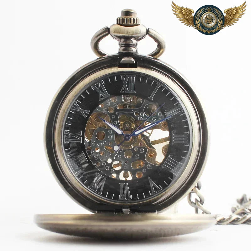 Le Chronographe Art Déco | Montre Chasseur Squelette Bronze - Vue 3 - Gousset-heritage