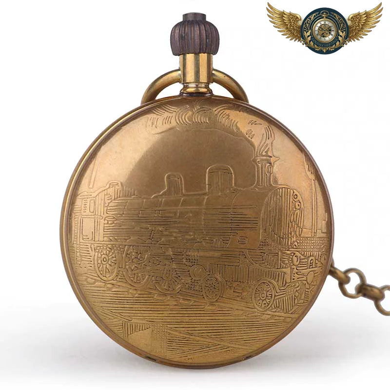Le Chronographe Ferroviaire – Montre Gousset Mécanique Bronze - Vue 2 - Gousset-heritage