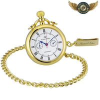 Le Chronographe Néo-Victorien | Montre Gousset Quartz 47mm - modèle Or - Gousset-heritage