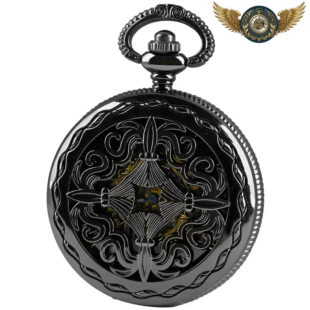 Le Chronographe Spectre - Montre Gousset Mécanique Squelette Ajourée - Vue 2 - Gousset-heritage