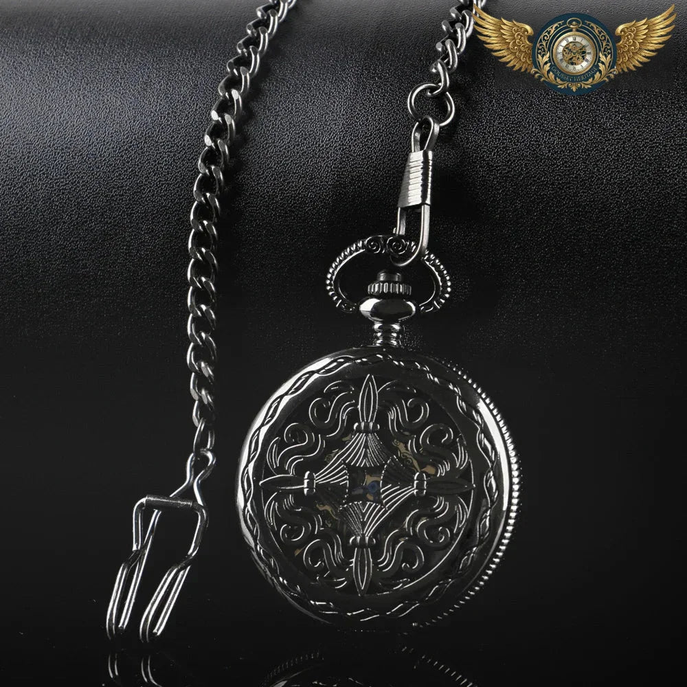 Le Chronographe Spectre - Montre Gousset Mécanique Squelette Ajourée - Vue 3 - Gousset-heritage
