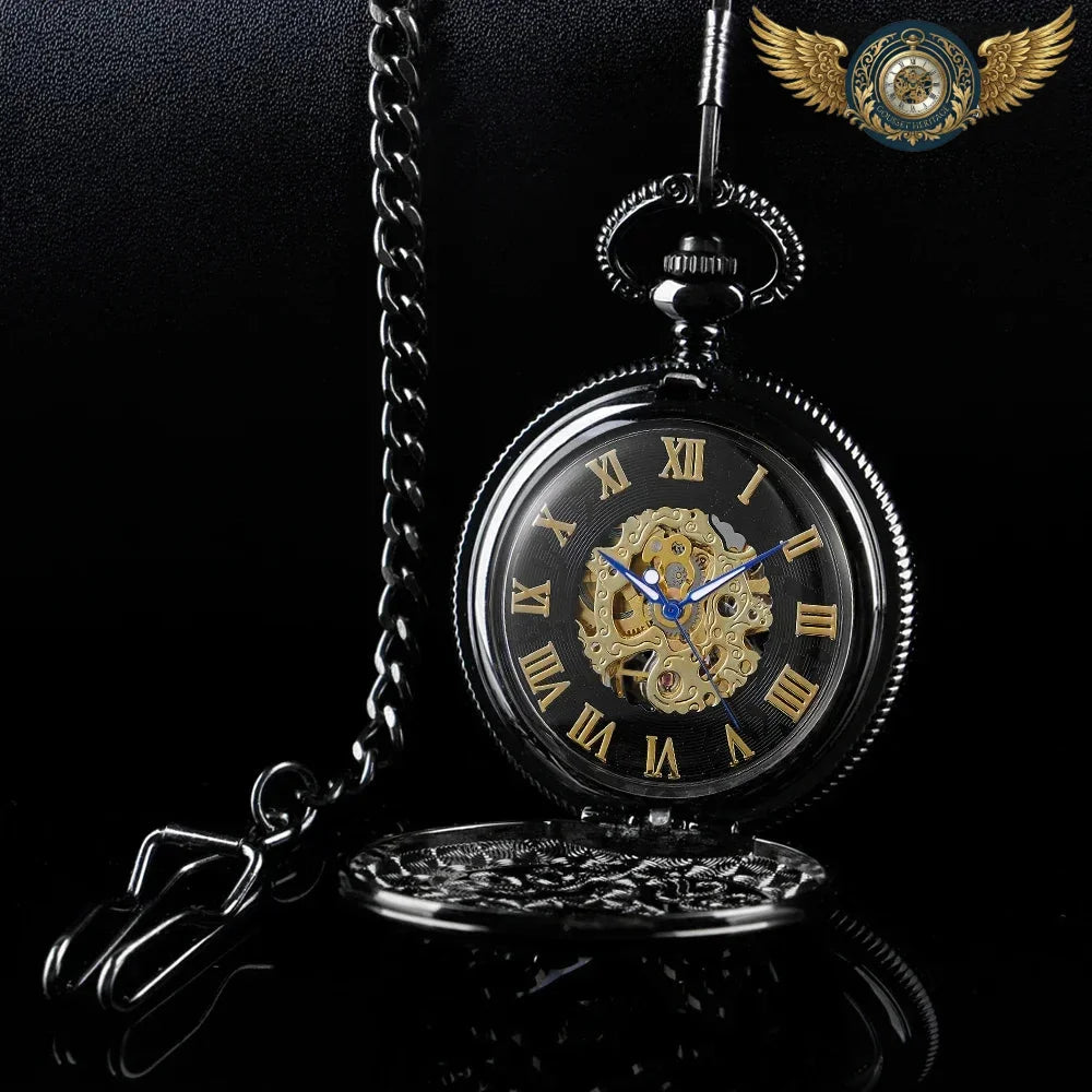 Le Chronographe Spectre - Montre Gousset Mécanique Squelette Ajourée - Vue 4 - Gousset-heritage