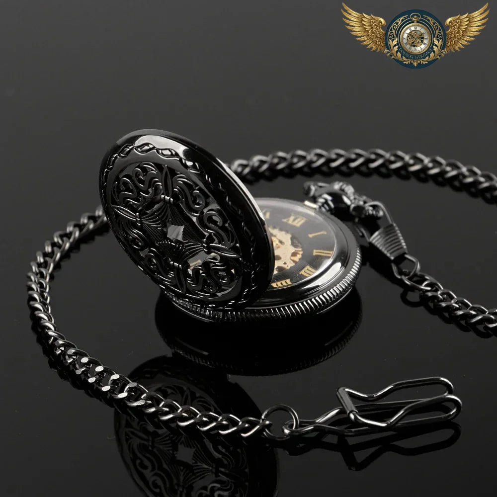 Le Chronographe Spectre - Montre Gousset Mécanique Squelette Ajourée - Vue 6 - Gousset-heritage