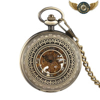 Le Chronos - Montre Gousset Mécanique Squelette Bronze Patiné - Gousset-heritage