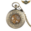 Le Chronos - Montre Gousset Mécanique Squelette Bronze Patiné - Vue 4 - Gousset-heritage