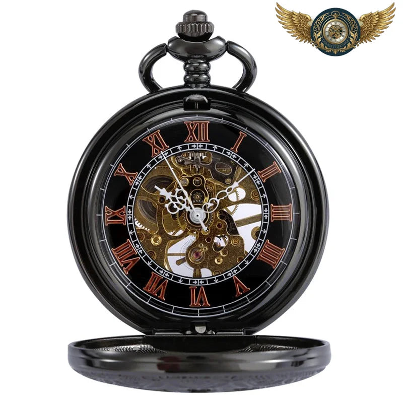 Le Chronos Steampunk - Montre Gousset Demi-Chasseur Squelette
