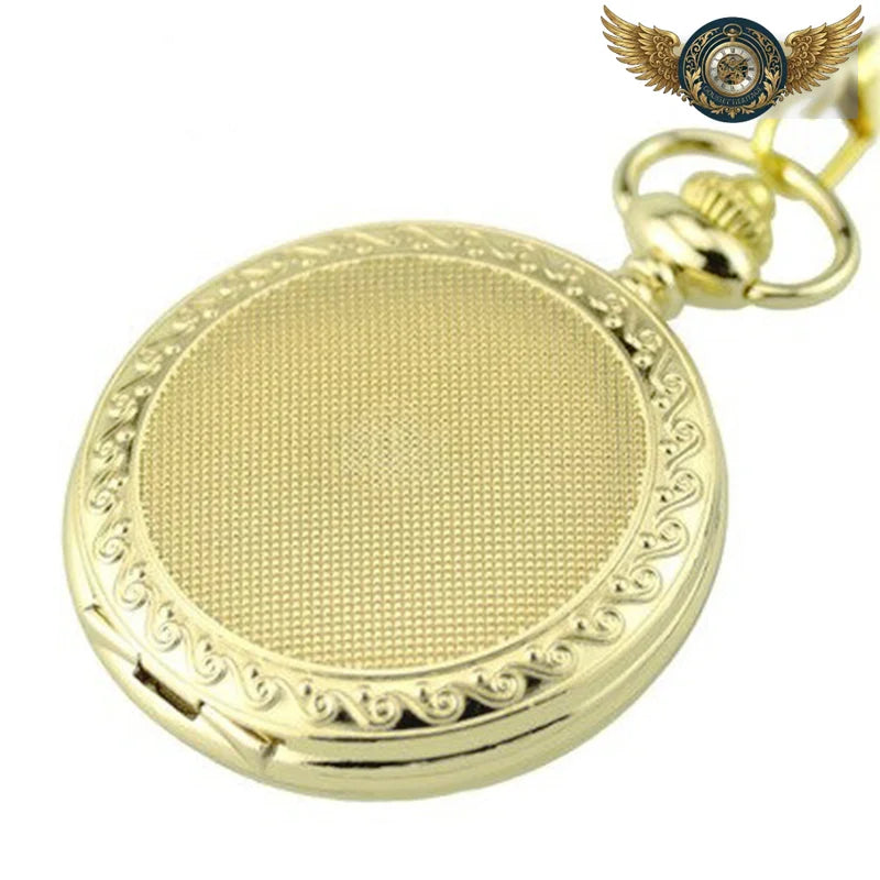 Le Classique - Montre de Poche Chasseur Dorée Quartz - Vue 5 - Gousset-heritage