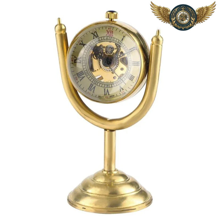 Le Curiositas - Montre Squelette Or Pivotante & Horloge de Cabinet - Vue 1 - Gousset-heritage