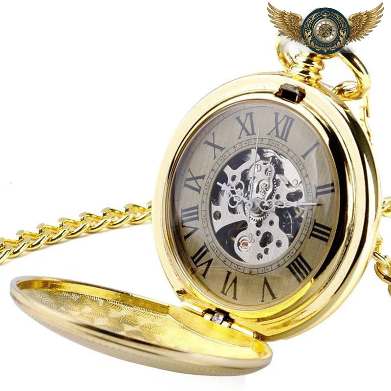 Le Dandy - Montre Gousset Automatique Chasseur Plaquée Or