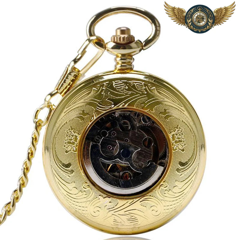 Le Dandy - Montre Gousset Automatique Chasseur Plaquée Or - Vue 3 - Gousset-heritage