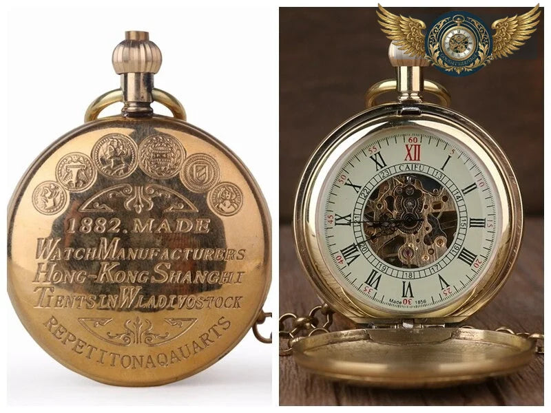 Le Dandy - Montre Gousset Full Hunter Mécanique Bronze Antique - Vue 3 - Gousset-heritage