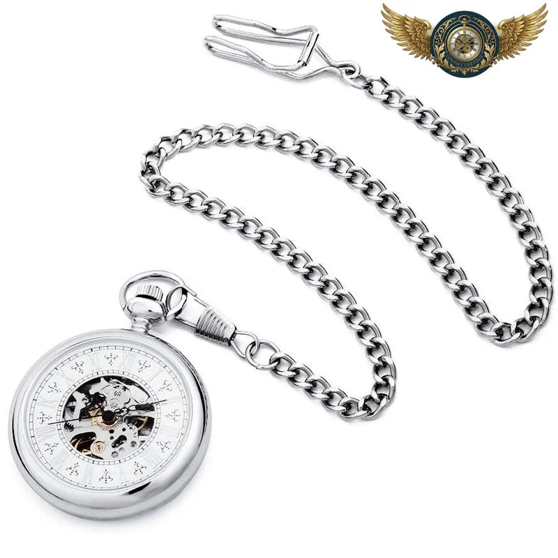 Le Dandy - Montre Gousset Mécanique Squelette Argentée - Vue 4 - Gousset-heritage