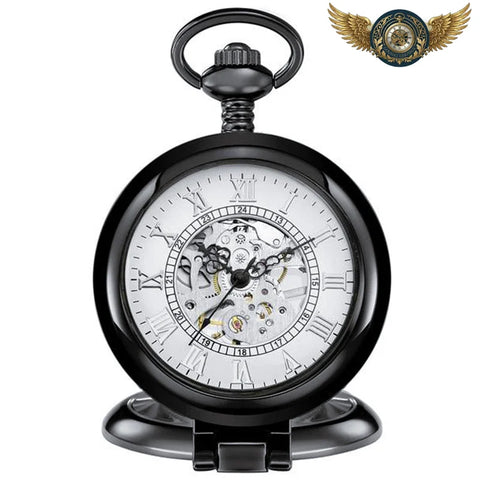 Le Dandy - Montre Gousset Mécanique Squelette Boîtier Chasseur - Noir - Gousset-heritage