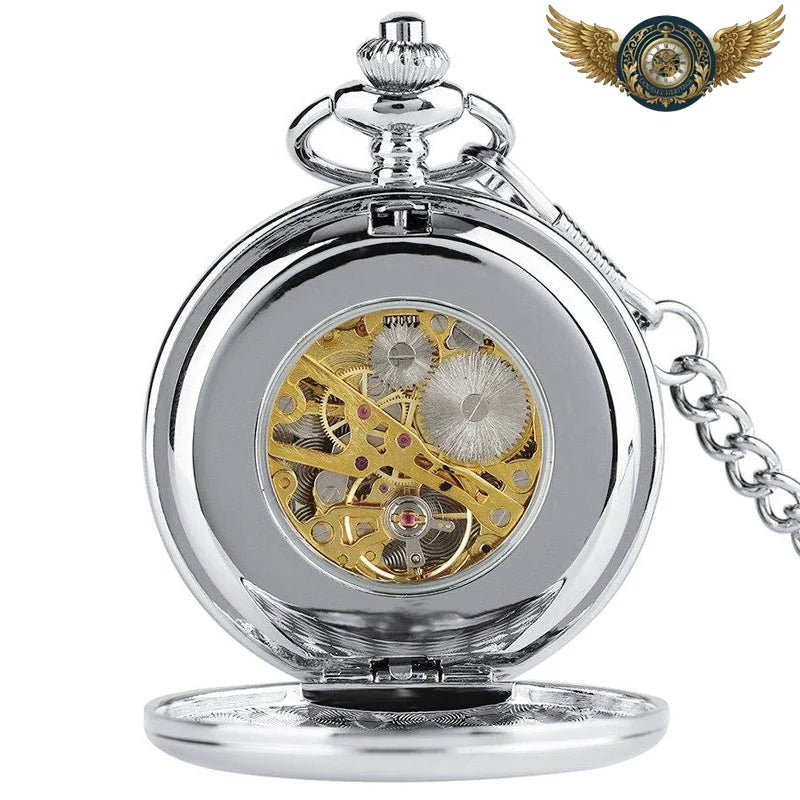Le Dandy - Montre Gousset Squelette Mécanique Double Chasseur - Vue 4 - Gousset-heritage