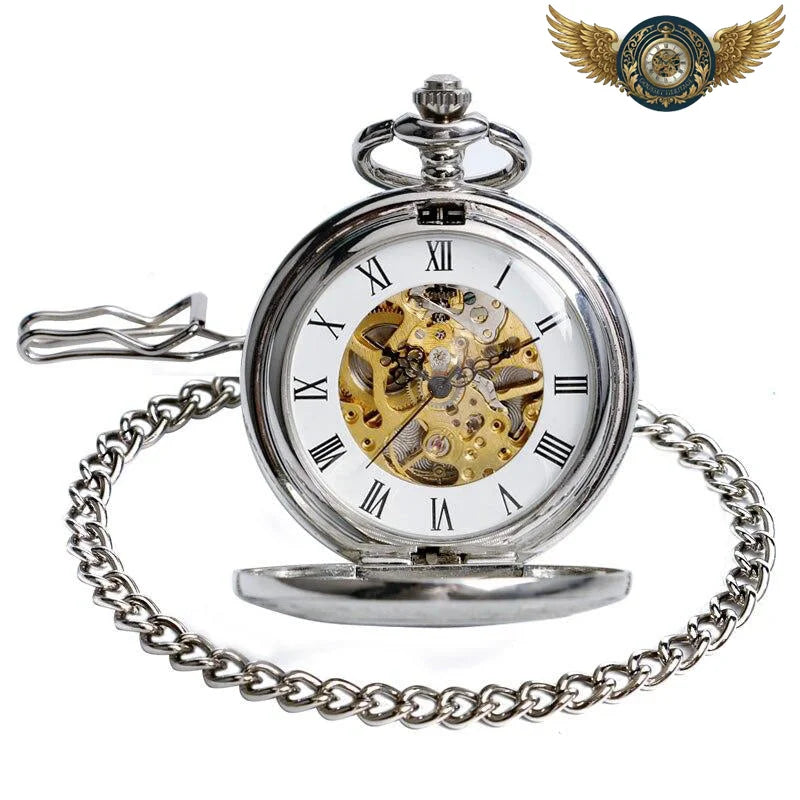 Le Dandy - Montre Squelette Double Demi Chasseur Argenté - Vue 5 - Gousset-heritage