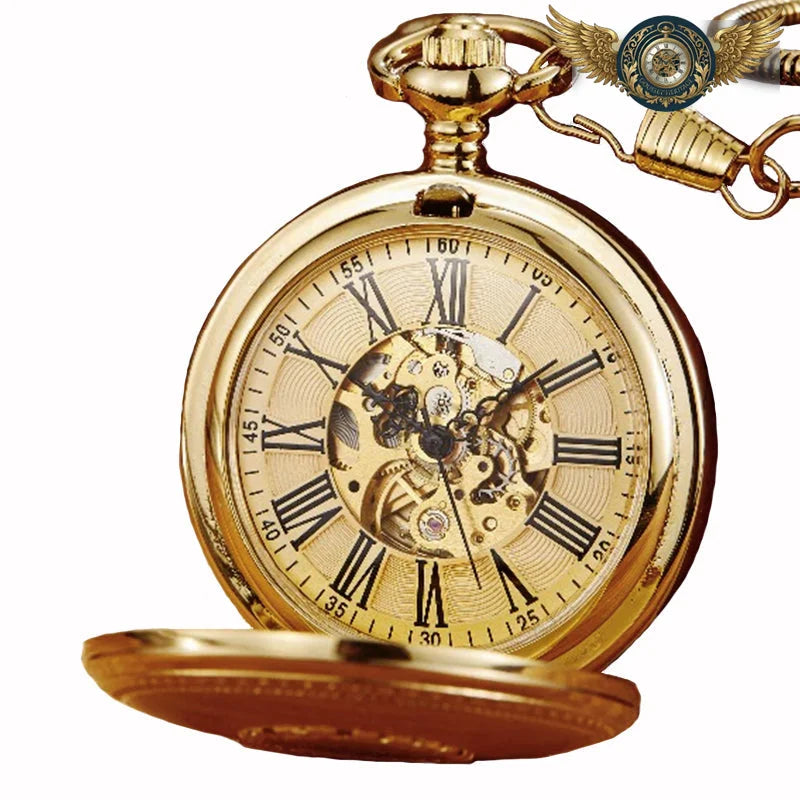 Le Dandy - Montre à Gousset Automatique Squelette Boîtier Chasseur Or