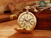 Le Dandy - Montre à Gousset Automatique Squelette Boîtier Chasseur Or - Vue 4 - Gousset-heritage