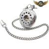 Le Dandy Argenté - Montre de Poche Chasseur Squelette Manuel - Vue 4 - Gousset-heritage