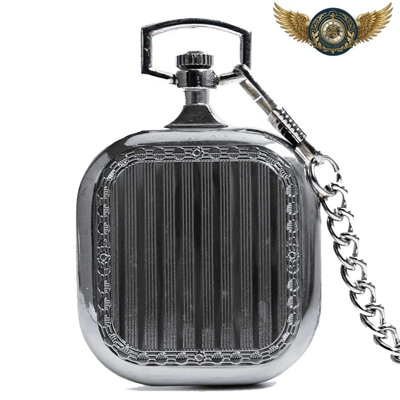 Le Dandy Argenté | Montre Gousset Mécanique Forme Coussin Open-Heart